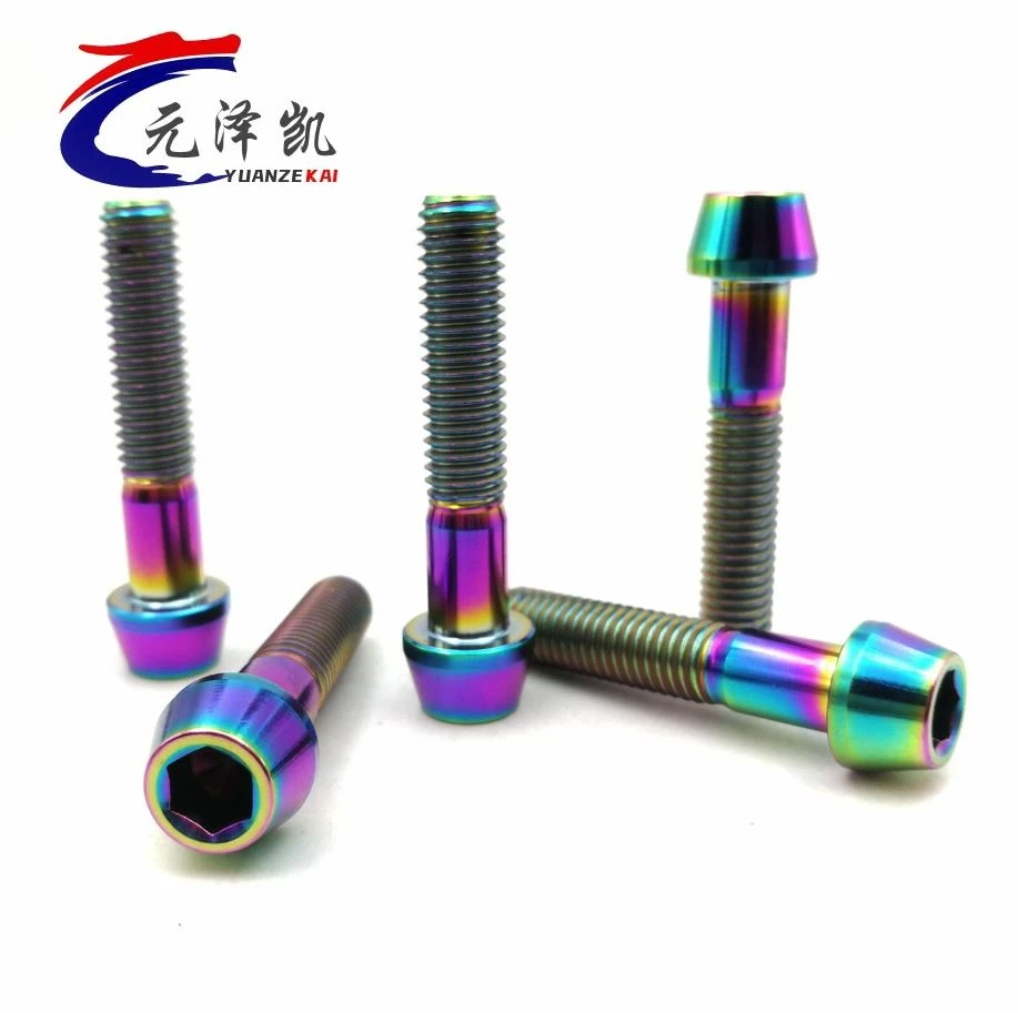 Titanium bouten M5x18mm conisch fietsstuur